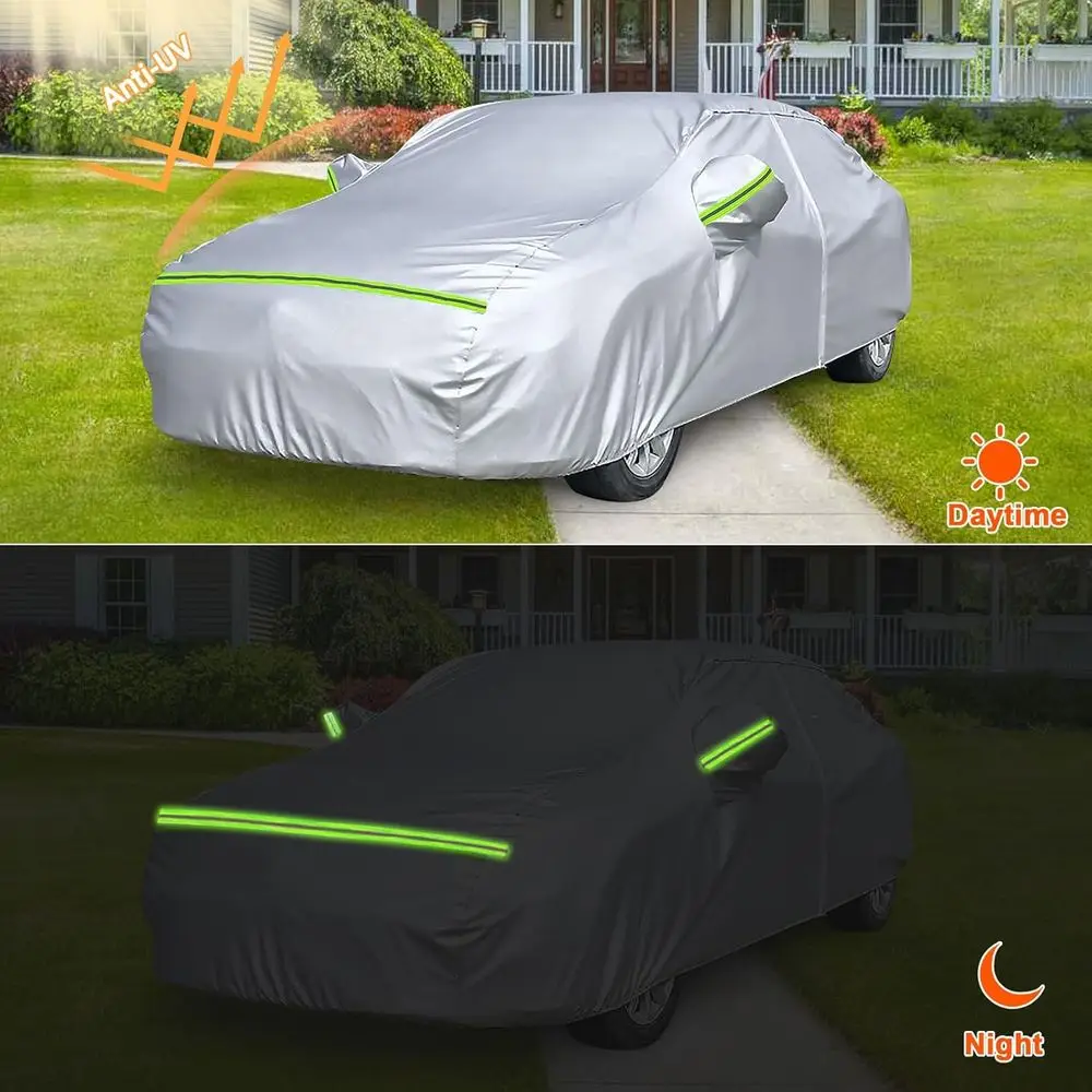 غطاء سيارة فضي مكون من 6 طبقات مناسب خصيصًا لسيارة نيسان ألتيما 2002-2025، مقاوم للطقس مع وصول بسحاب وأشرطة مقاومة للرياح #4