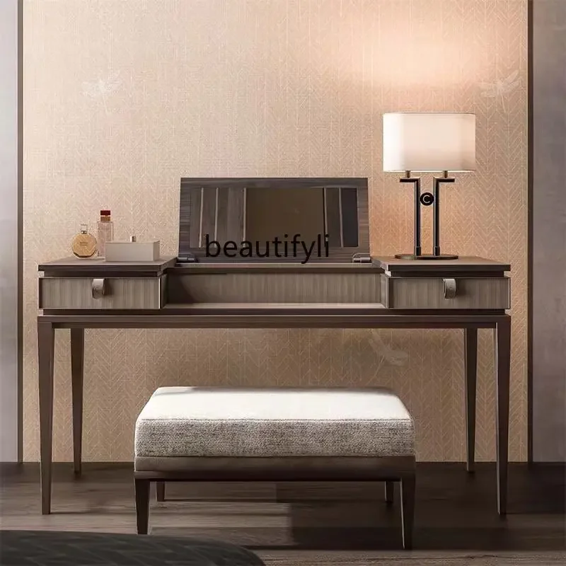 

Modern Simple and Light Luxury Chinese Style Dressing Table Italian Solid Wood Designer Model Dressing Table