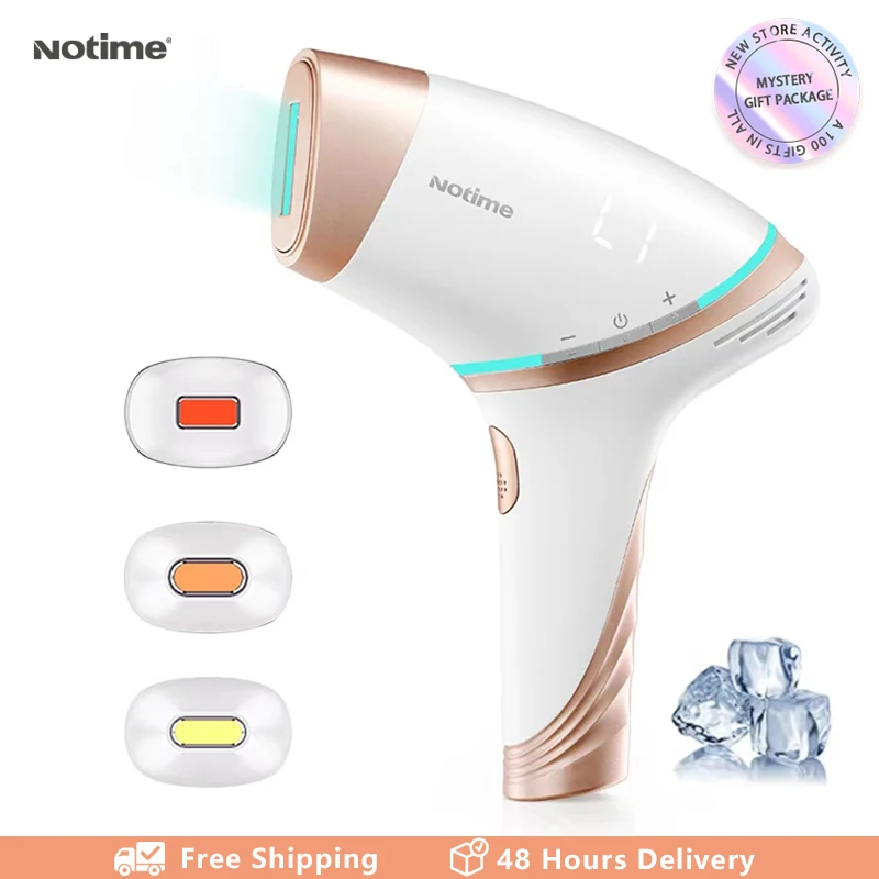 NOTIME 2023 IPL Ice Cooling Hair Removal 300000Flashes Safe Painless Laser Hair Removal Bikini Face And body