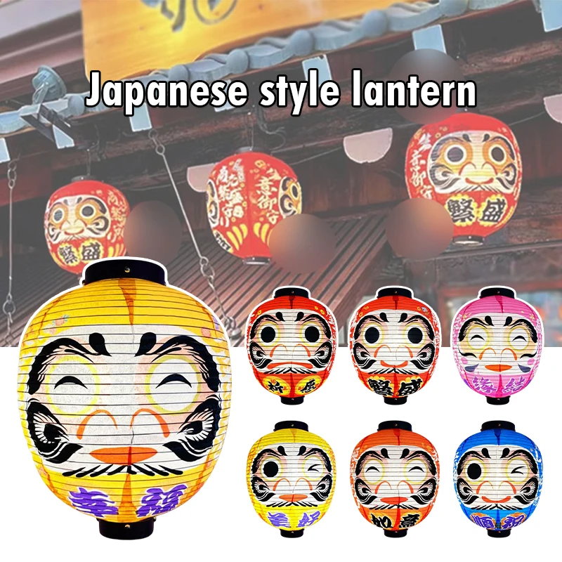 Japanese Style Cartoon Daruma Lantern Good Luck Wealth Waterproof Cloth Lantern Sushi Restaurant Cuisine Izakaya Decor Ornaments