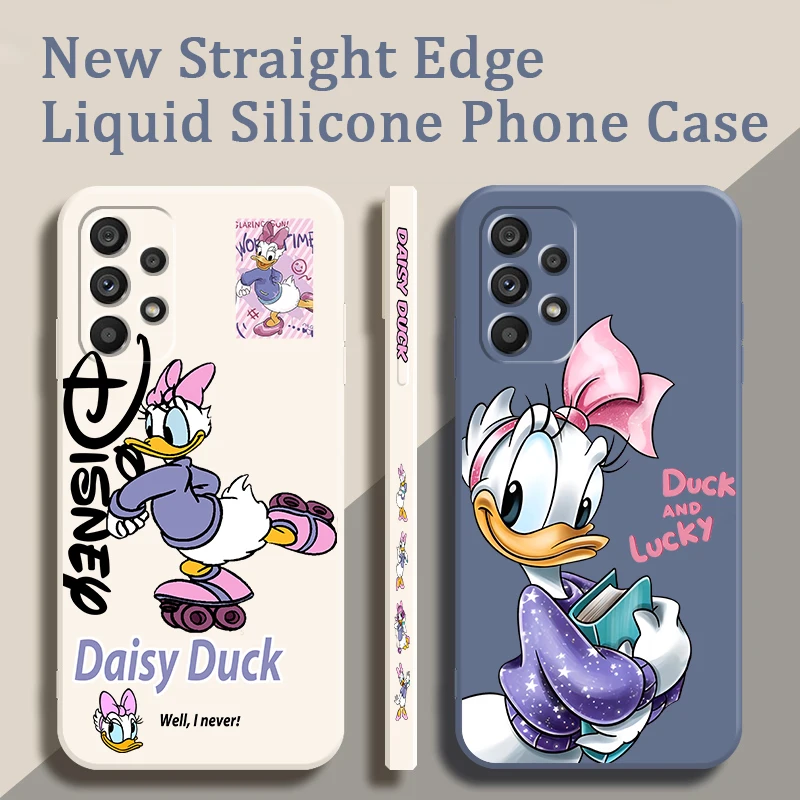 

Daisy Duck Disney Anime Liquid Left Rope For Samsung A54 A53 A52 S A33 A32 A51 A71 A21S A13 A73 A72 A23 A12 5G 4G Funda