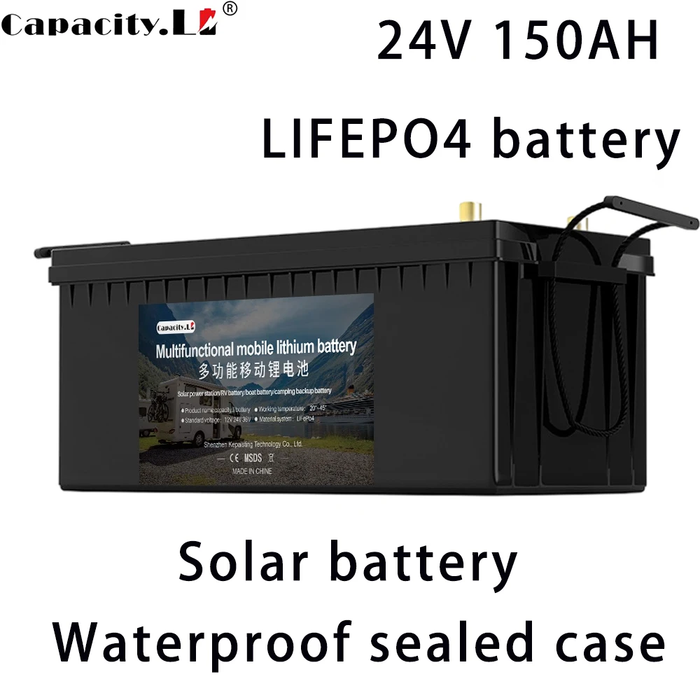 

150ah battery pack 24V100ah lifepo4 battery solar battery for boat motor outdoor energy storage battery motor backup battery