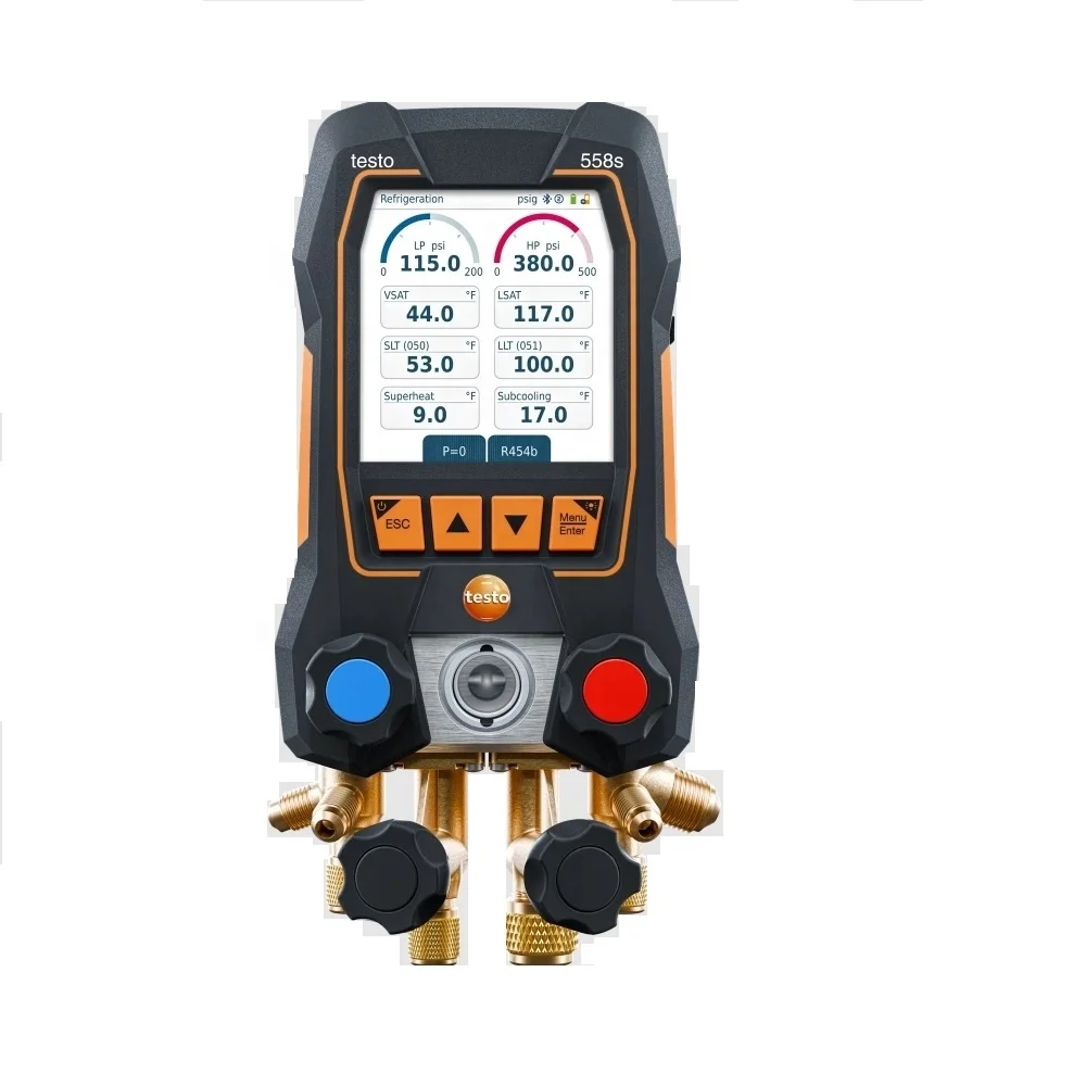 

2026 Original Testo 558s Digital Manifold with Intuitive Touchscreen 4-Way Valve Block for Convenient Measuring Analysis Instrum