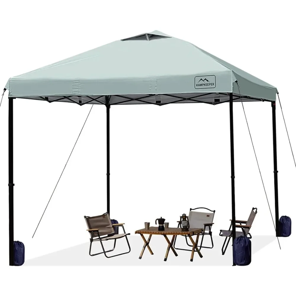 

10x10 Pop Up Commercial Canopy Tent - Waterproof & Portable Outdoor Shade with Adjustable Legs Air Vent Carry Bag & Sandbags