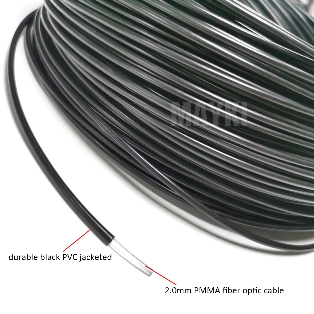 PMMA LED Fiber Optic Lighting End Glow Plastic Optical Fiber Cable For Starry Sky Star Swimming Pool Light