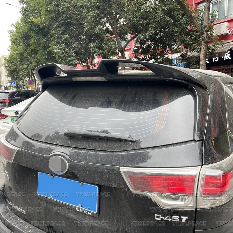 3D Style ABS Glossy Black Rear Roof Spoiler Trunk Lip Wing Car Accessories For Toyota Highlander 2015 2016 2017 2018 2019