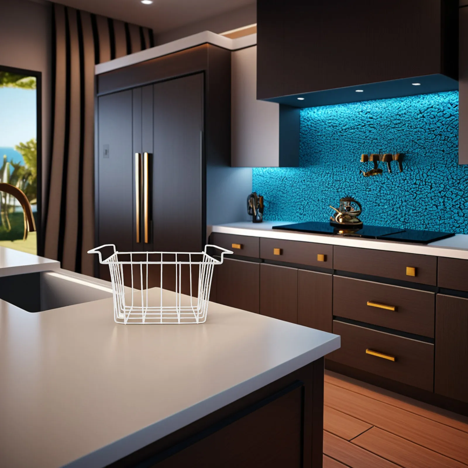 

Heavy Duty Wire Freezer Baskets for Organizing Food Space Efficient Hanging Basket Ideal for Dorm Kitchen Garage Cabinet