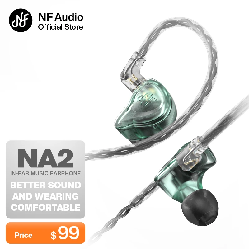 

NM2 In-Ear Monitor Wired Earphone For Professional Stage Monitoring, Streamer, Sing Color Pinker, High Quality Audio green