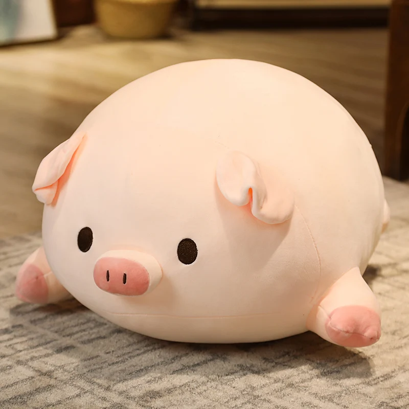 

40cm Squish Pig Stuffed Doll Lying Plush Piggy Toy Animal Soft Plushie Pillow Cushion Kids Baby Comforting Gift