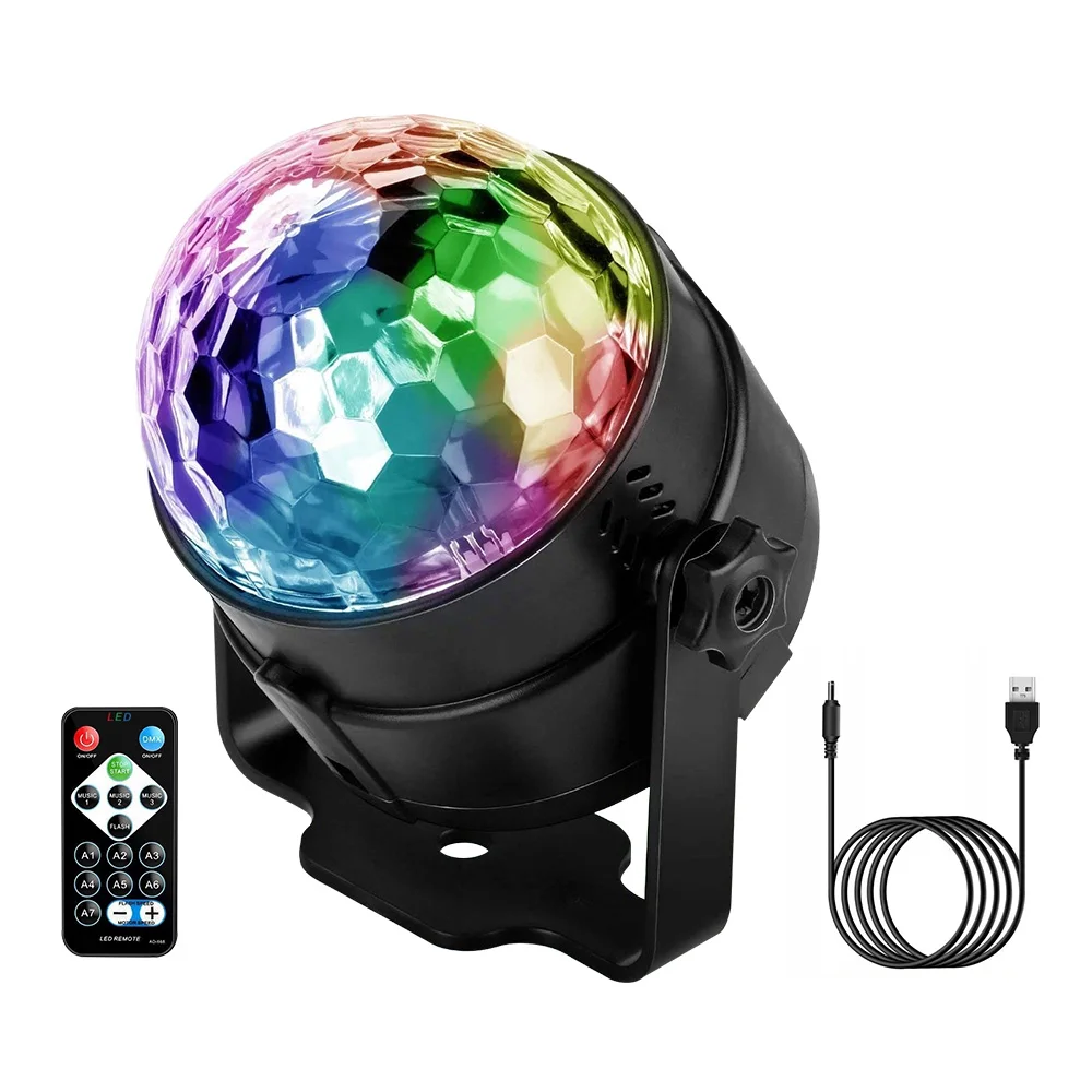 LED RGB KTV DJ Stage Night Light Strobe Light Remote voice Control Activation For Home Party Bar Disco Dance Stage Ball lights