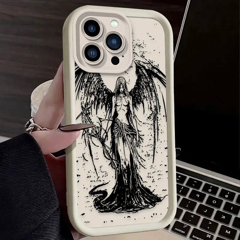 حافظة لهاتف آيفون 16 16E 15 14 13 12 11 Pro Max X XS X S Max XR SE 2020 SE4 7 8 غطاء مقاوم للصدمات