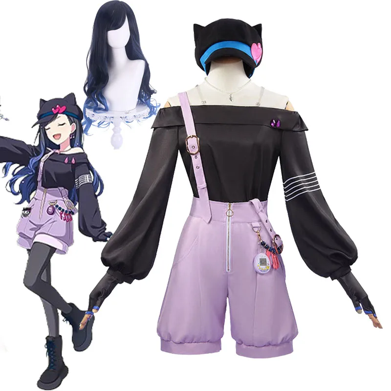 

PJSK Shiraishi An Cosplay Costume And Wigs Project Sekai Colorful Stage! Vivid BAD SQUAD An-chan Stage Outfits Anime Costumes