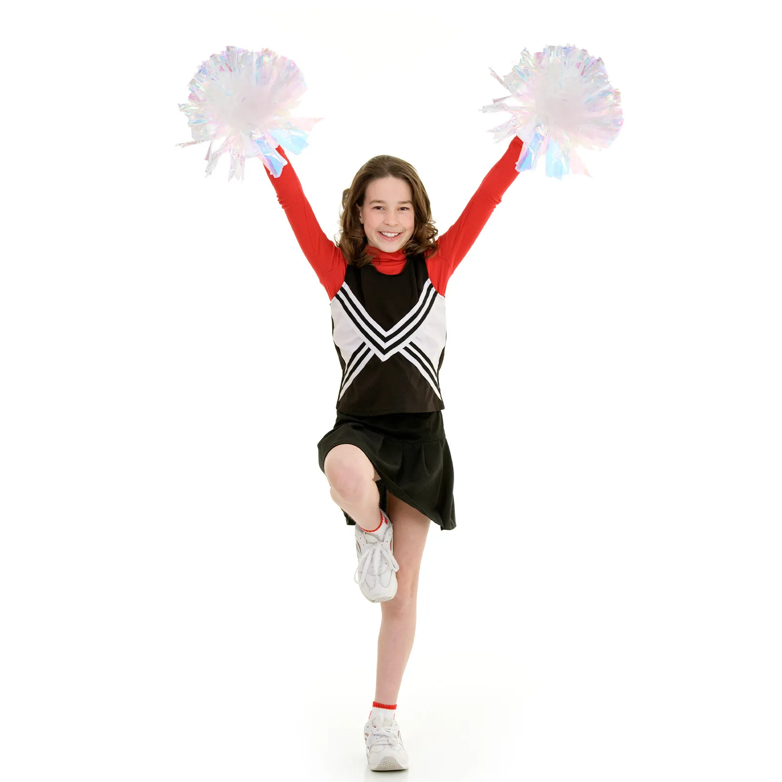 

2Pcs Cheerleading Pompoms Ring Handle Shiny Full Strands Lightweight Easy Carry for Dance Performance Stage Parade