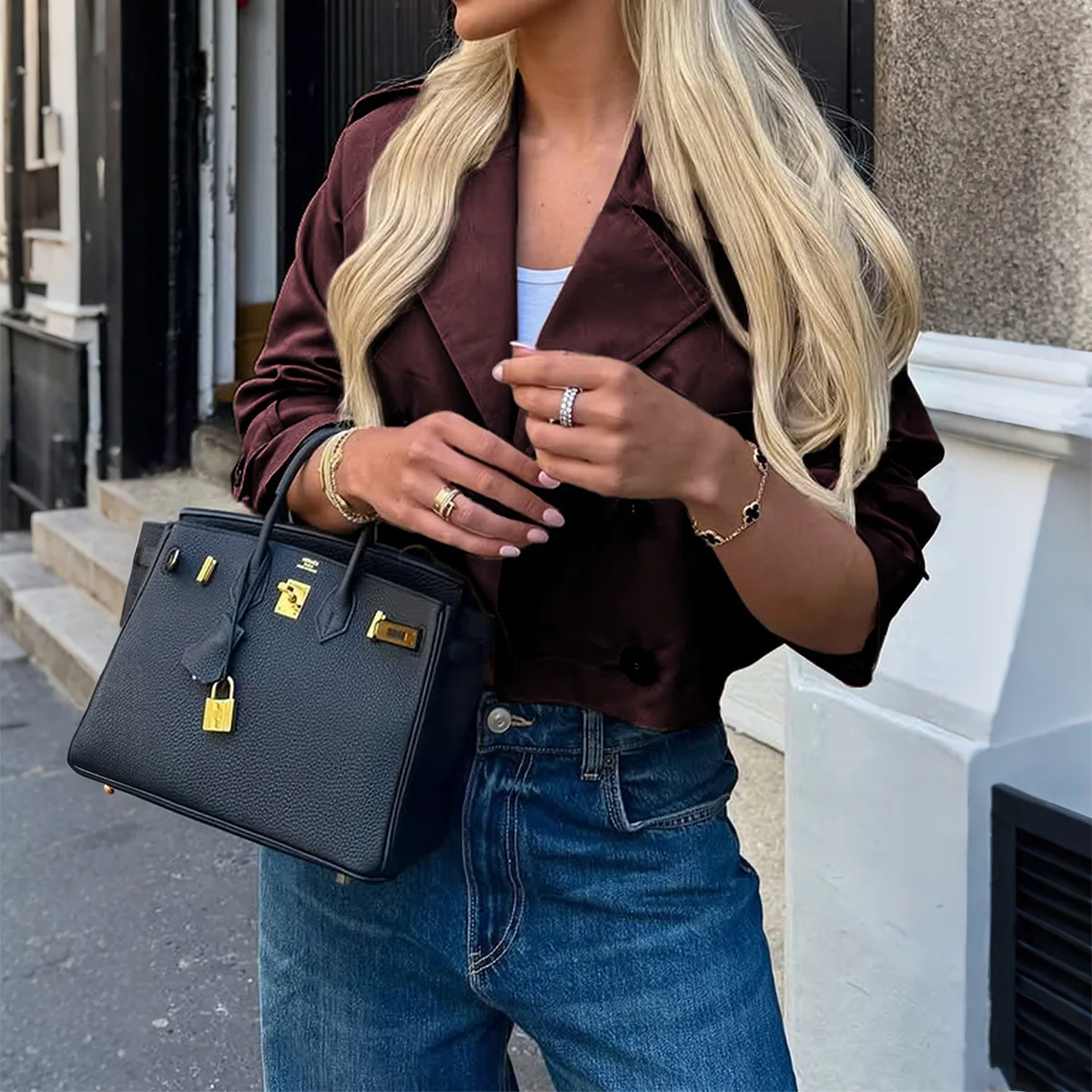 Casual ort manteau européen Sle femmes Faion automne hiver Station indépendante bouton Long Sve vêtements d'extérieur ort manteau