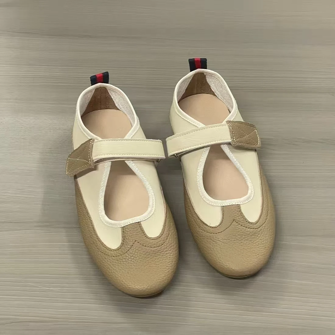 Xingliupi New Fashion Super Soft Genuine Leather Women's Casual Flat Shoes Round Toe Comfortable Shoes Perfect Gift for Girls