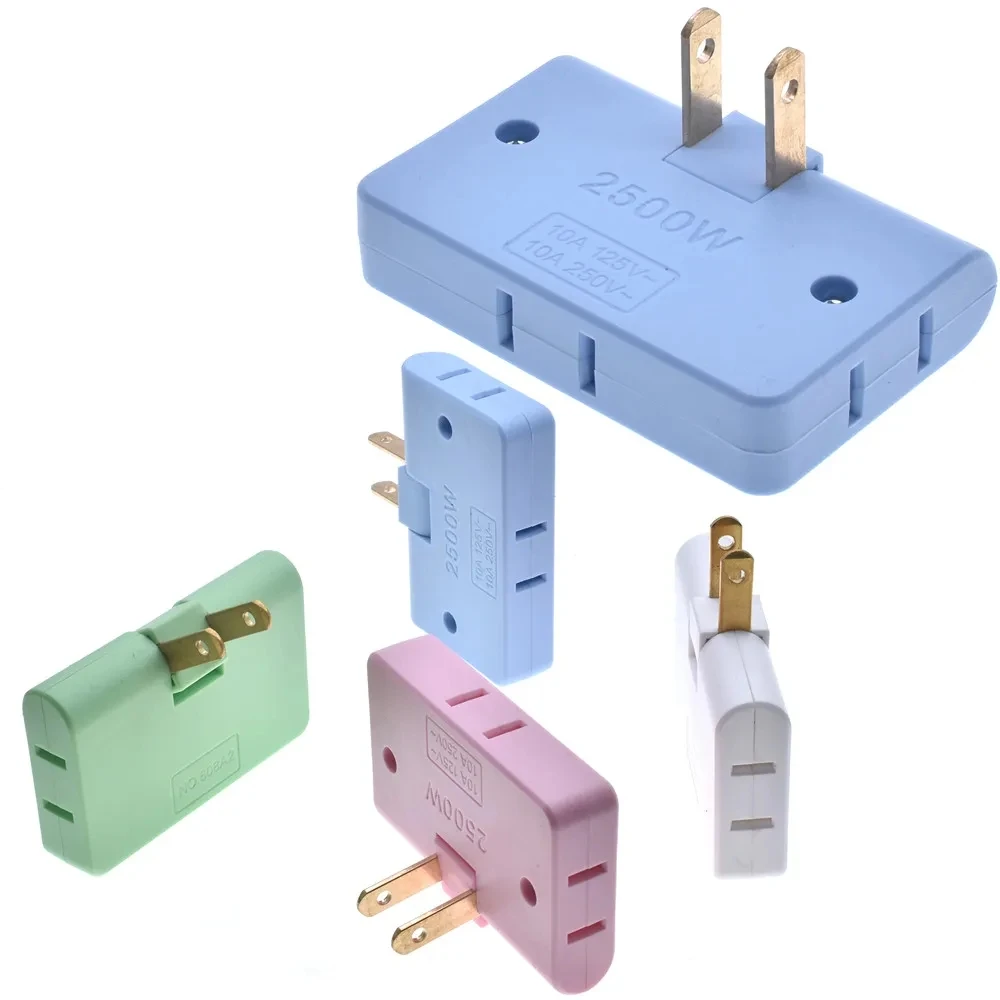 New 180 ° Rotary Socket Converter Ultra Thin One To Three Power Conversion Head European Standard Adapter Travel Conversion Plug