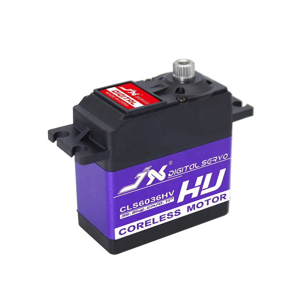 

JX Servo CLS6036HV 36KG Цифровой сервопривод с высоким крутящим моментом Алюминиевый корпус Металлическая шестерня Бессердечные двигатели для радиоуправляемых вертолетов Запчасти для самолетов