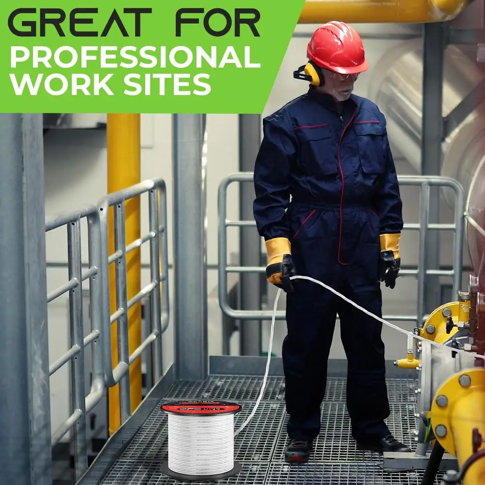 12 AWG 150 Feet Solid THHN Wire 600V OFC Electrical Cable Single Conductor Nylon Jacket UL Listed PVC Insulation Durable Wire