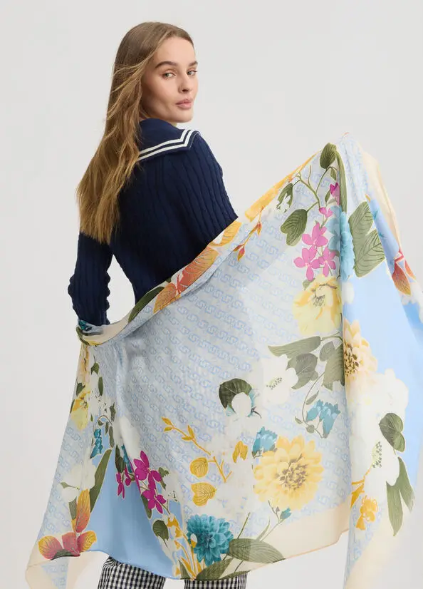 

Original Italian Scarf Printed Long Warm Sunshade Dual Use Shawl 90 * 180 New Style with Light Luxury Atmosphere