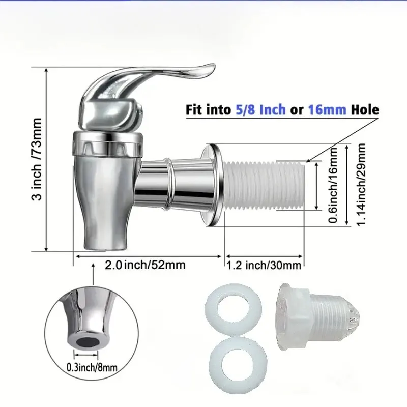 Food Grade Electroplated Plastic Beverage Faucet Cans Juice Faucet Containers Bucket Faucet Switch Valve