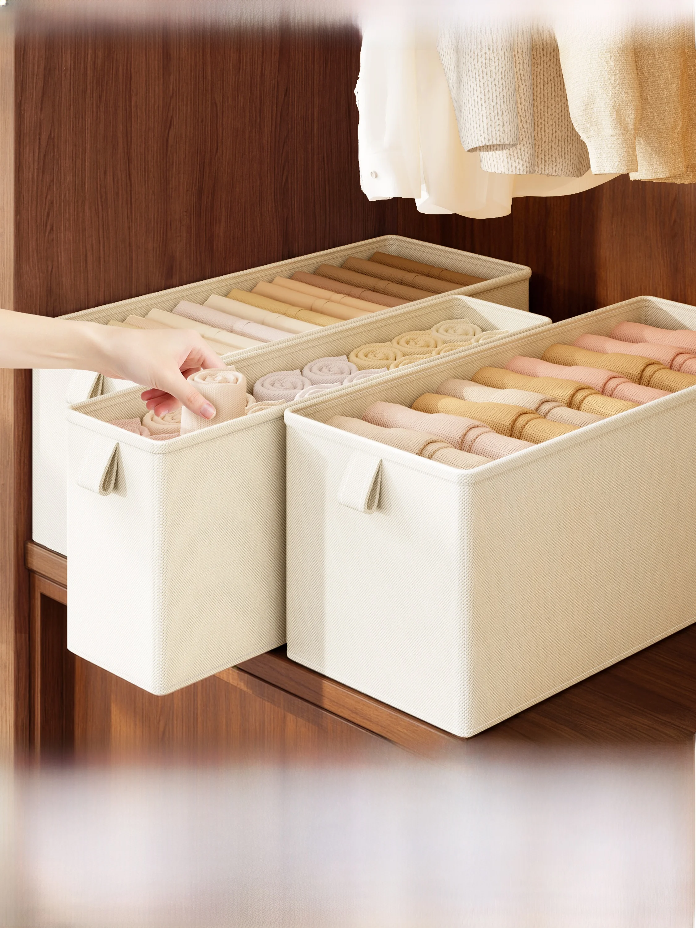 

Long Narrow Clothing Storage Box Der Sle Organizer Rectangle Fabric Wardrobe Clothes Storage Box Deep Filler