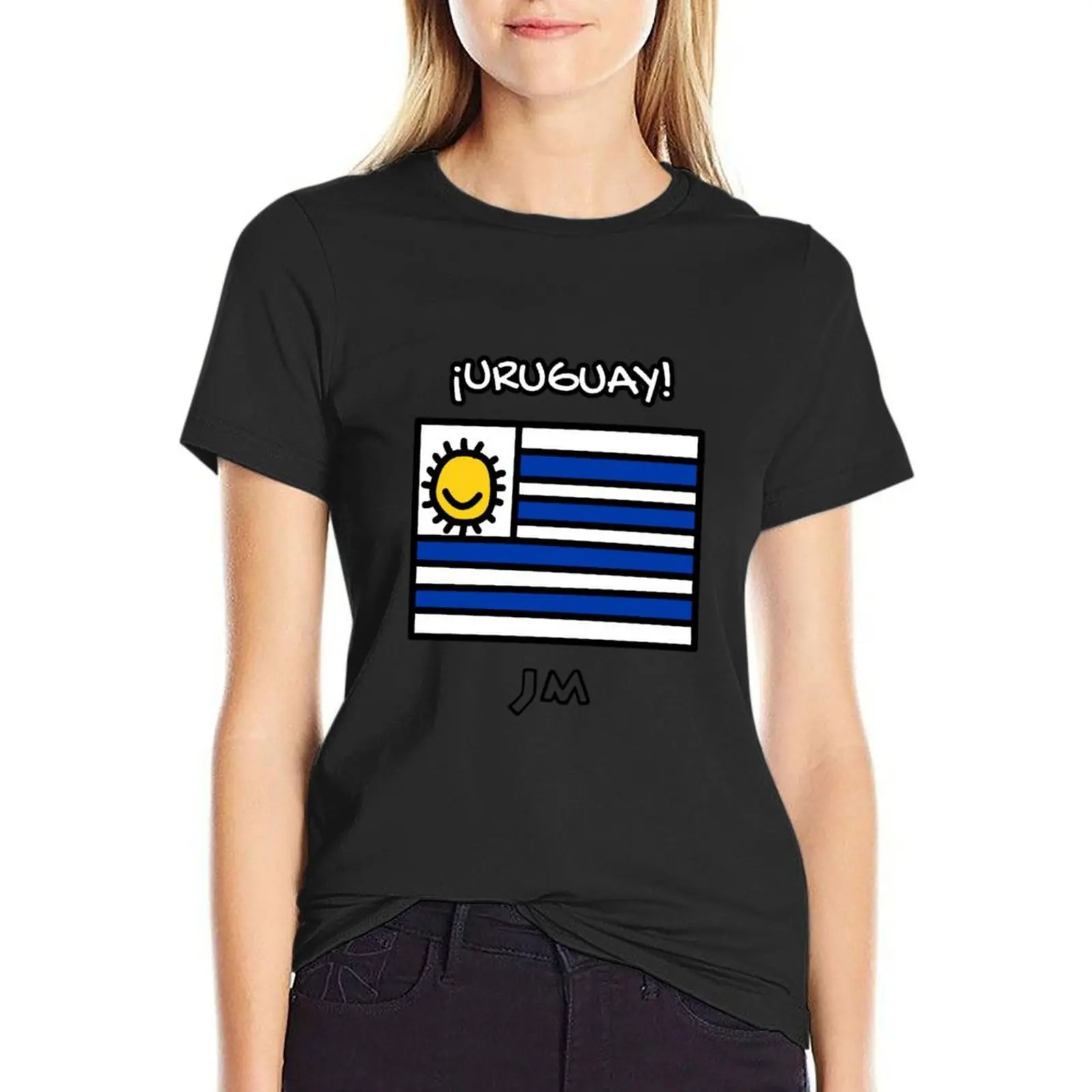 

Uruguay flag T-Shirt sweat customs Aesthetic clothing t-shirt dress for Women graphic