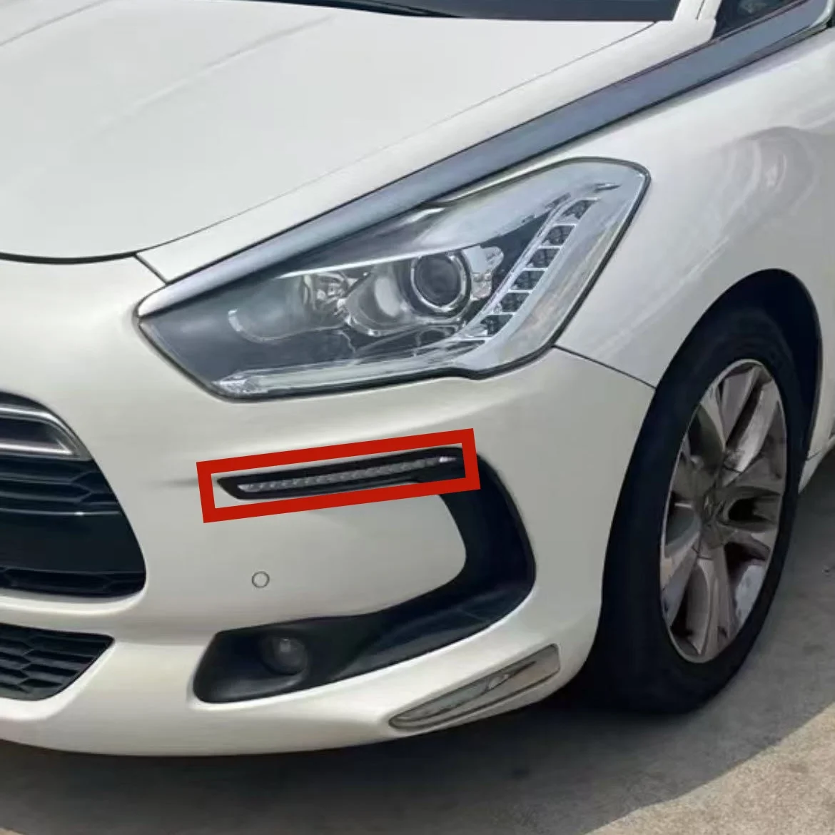 

For Citroen DS5 DS4S DS5LS LED Daytime Running Light Daylight Front bumper streamer turn signal Fog lamp