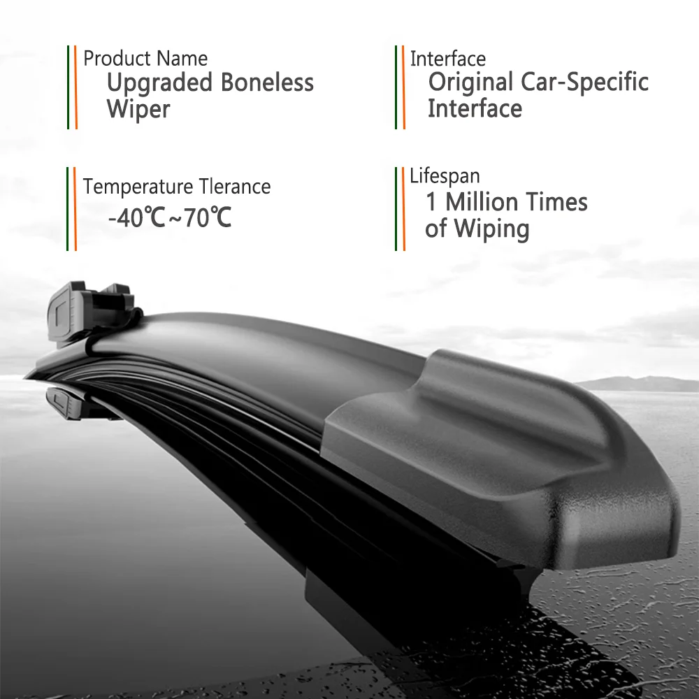 For Changan Alsvin	2009–2013 2010 2011 2012 2013 Durable Front Wiper Blades Car Windscreen Windshield Window Wiper Accessories
