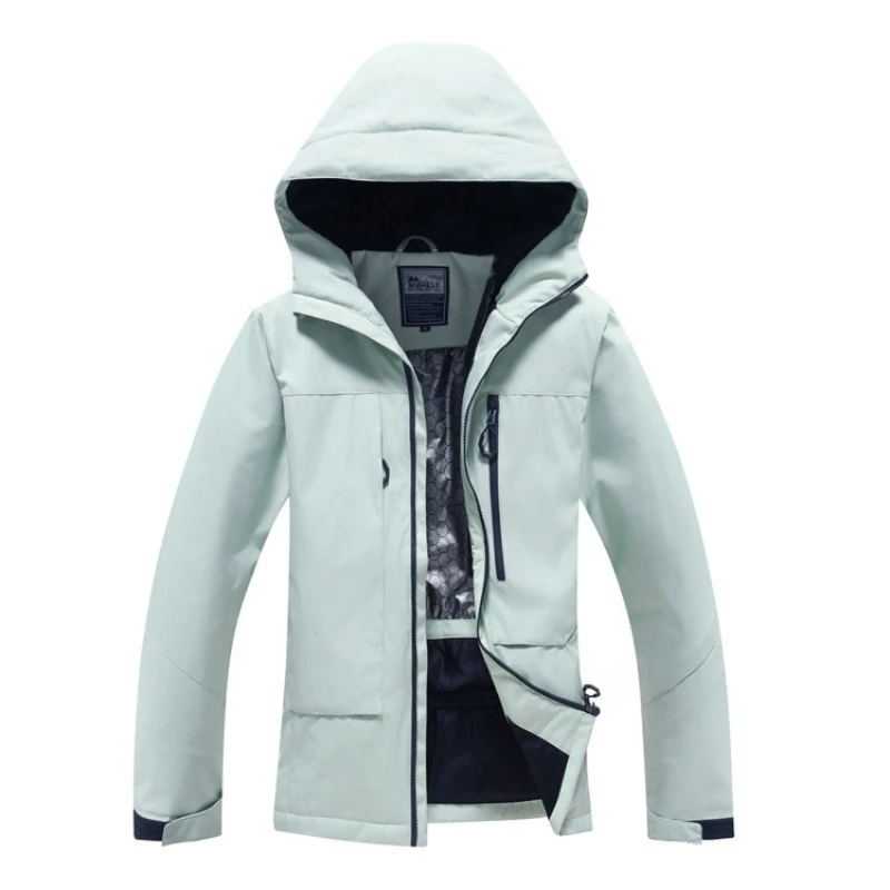 

New Windproof Solid Color Ski Jackets Women Snow Jacket Men Wear Resistant Waterproof Snowboard Breathable Snow Clothes Adult