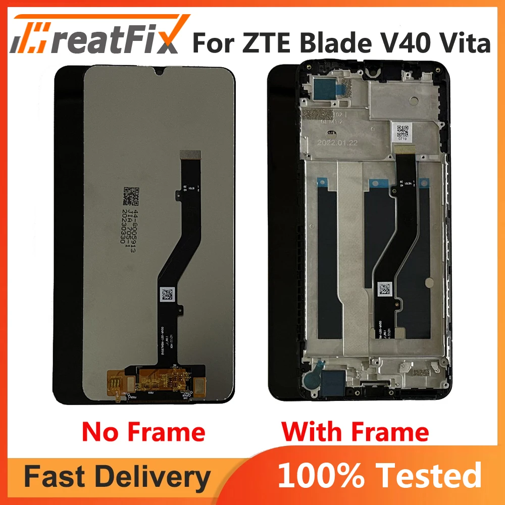 Pantalla LCD Original para ZTE Blade V40 Vita, montaje de digitalizador con pantalla táctil, reparación para ZTE Blade V40 Vita 8045, Sensor de marco LCD