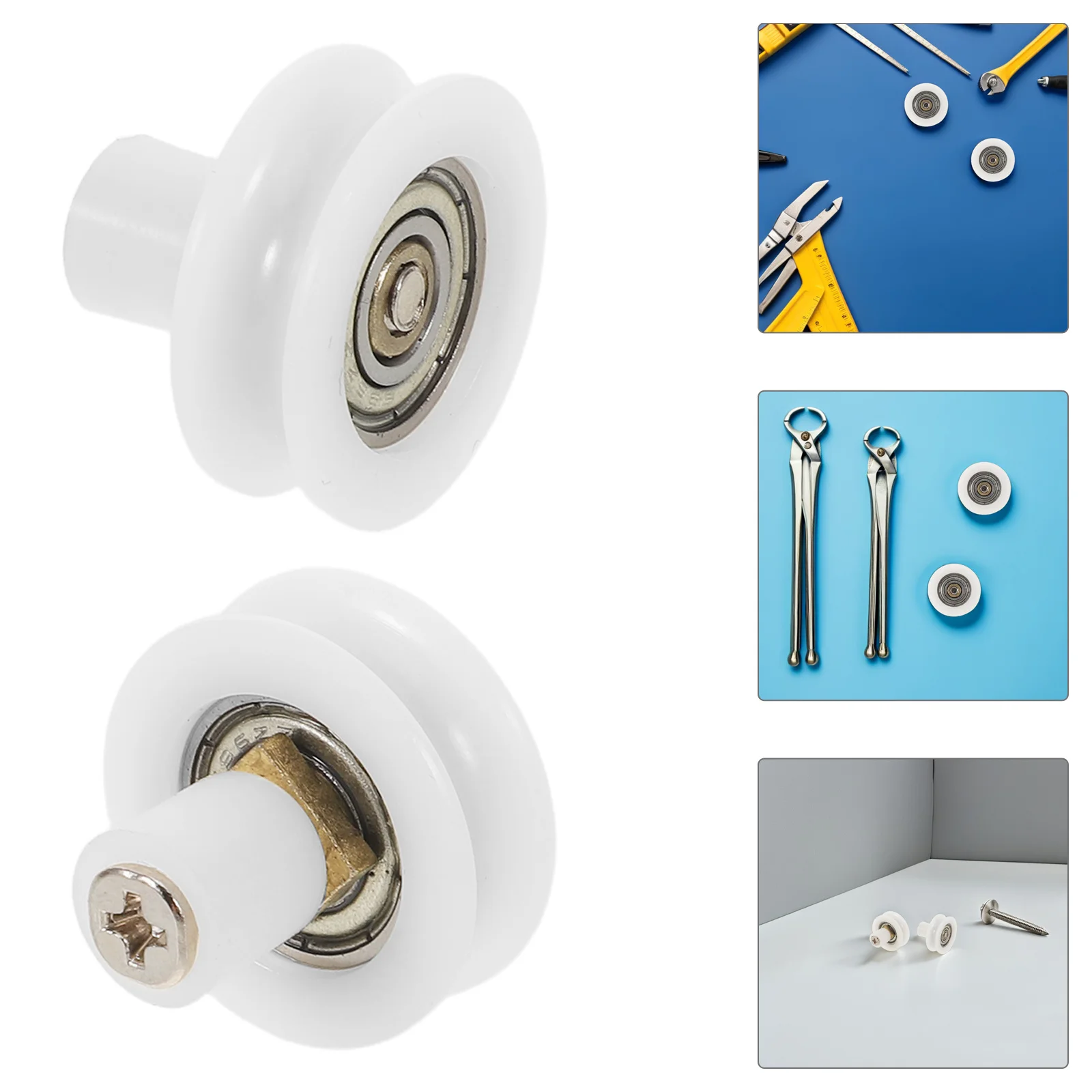 

4Pcs Glass Shower Door Rollers Replacement Smooth Sliding Bathroom Door Wheels Accessories Shower Roller Wheel