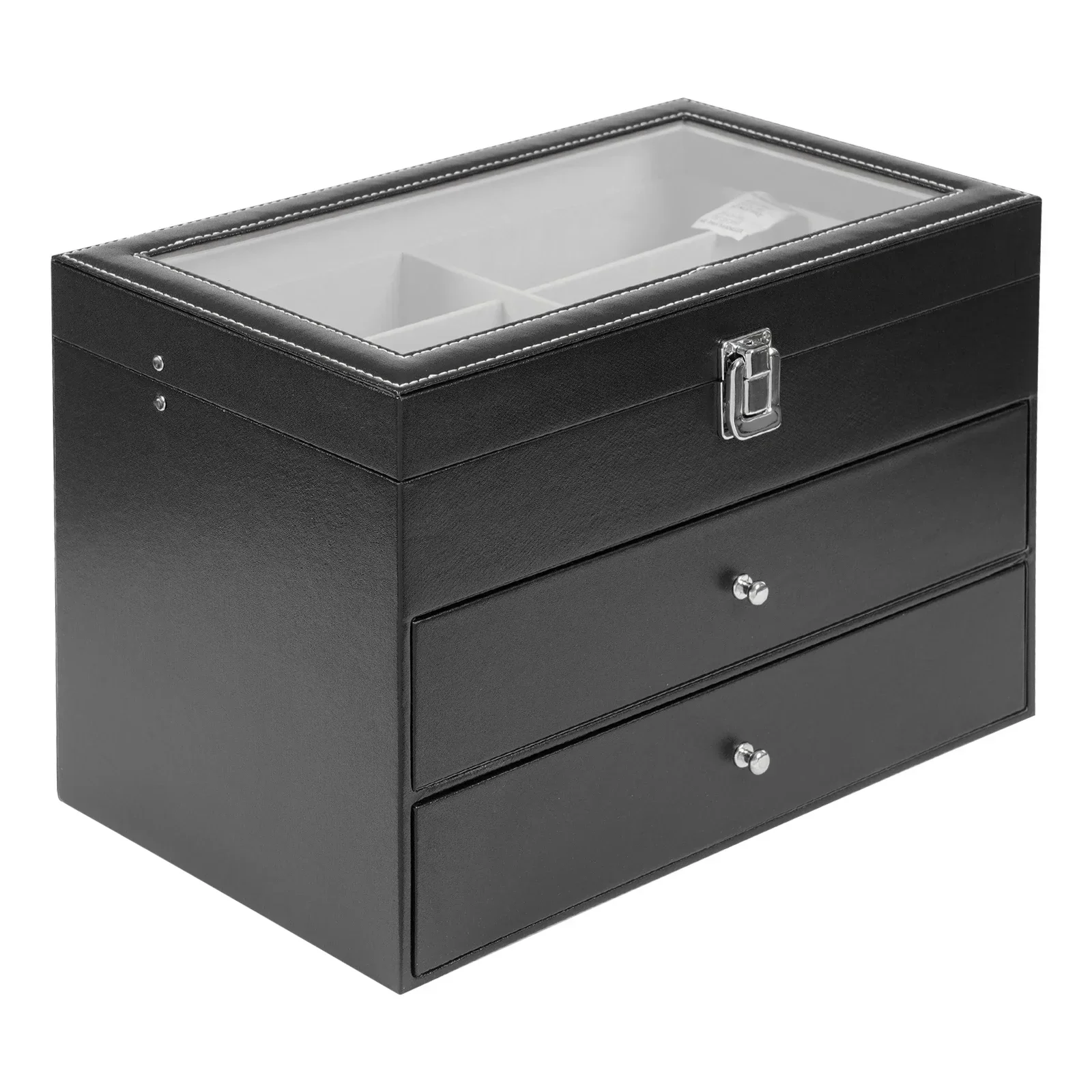 

3 layer 24 Slots Eyeglass Sunglass Storage Watch Box Eyewear Accessories Display Glasses Storage Case Organizer