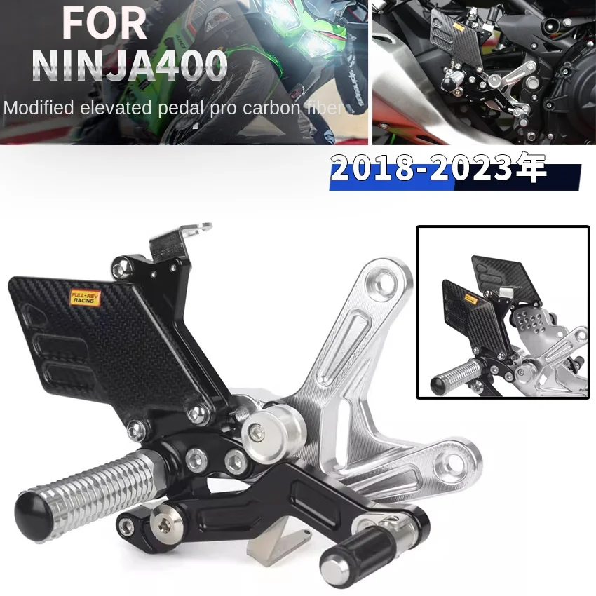 

FOR Kawasaki NINJA400 18-23: Modified carbon fiber model with raised foot and backward movement.