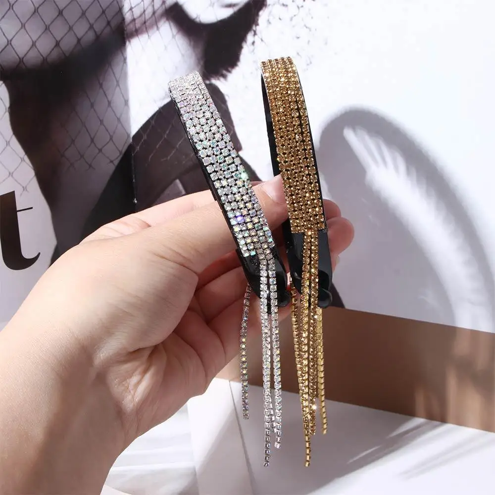 Classic Hair Bun Maker Tassel Women Simple Korean Style Hair Claw Female Headwear Rhinestone Hair Device Ponytail Buckle