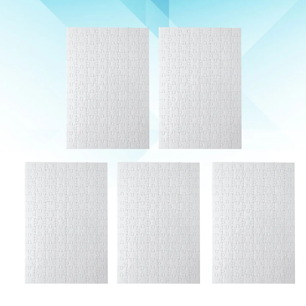 5 szt. Puste Puzzle A4 DIY Papierowe Do Dekoracji Markery Kredki Zabawne Wesela Urodziny Zaproszenia Puste Puzzle