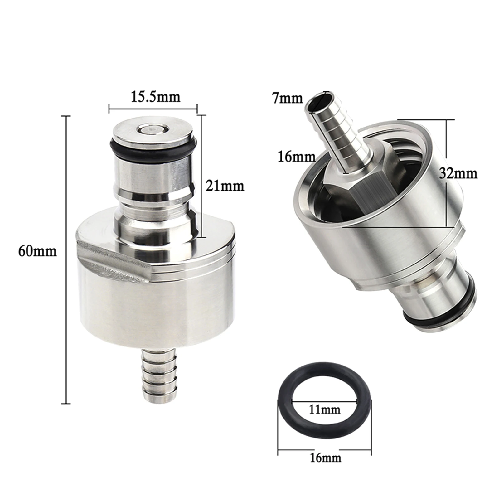 Tapa de carbonatación para llenado de botellas, tapón con bloqueo de lengüeta y Bola de 5/16 ", tipo de desconexión, acoplamiento de CO2 para carbonato, Soda, cerveza y zumo, 1 unidad