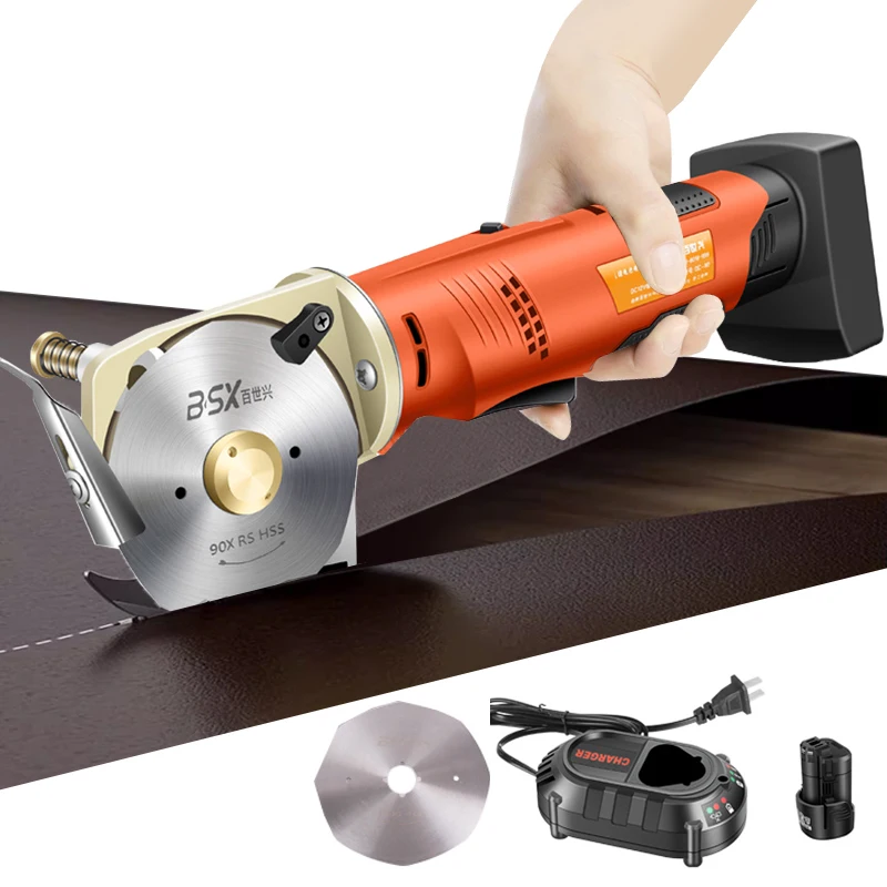 

Rechargeable Electric Scissors 70mm/90mm Hand Sewing Machine 12V PVC Leather Cutting Shears for Leather And Cloth