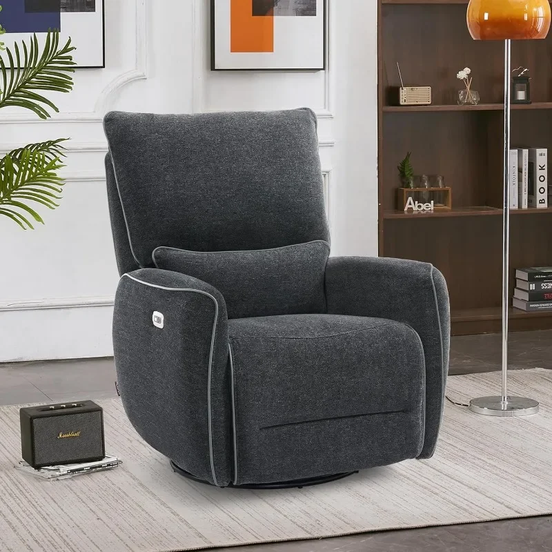 Power Swivel Glider Rocker Recliner Chair, Electric Swivel Rocker Recliner with USB