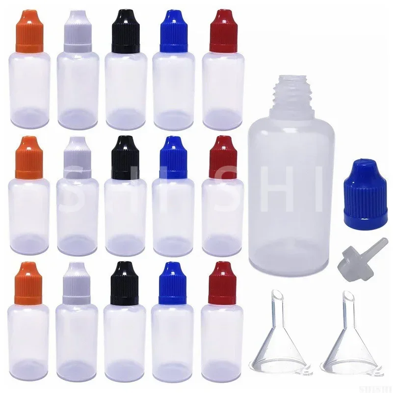 

100pcs Plastic PE Dropper Bottles Empty Squeezable Containers 3/5/10/15/20ml 30ml 50ml 100ml 120ml