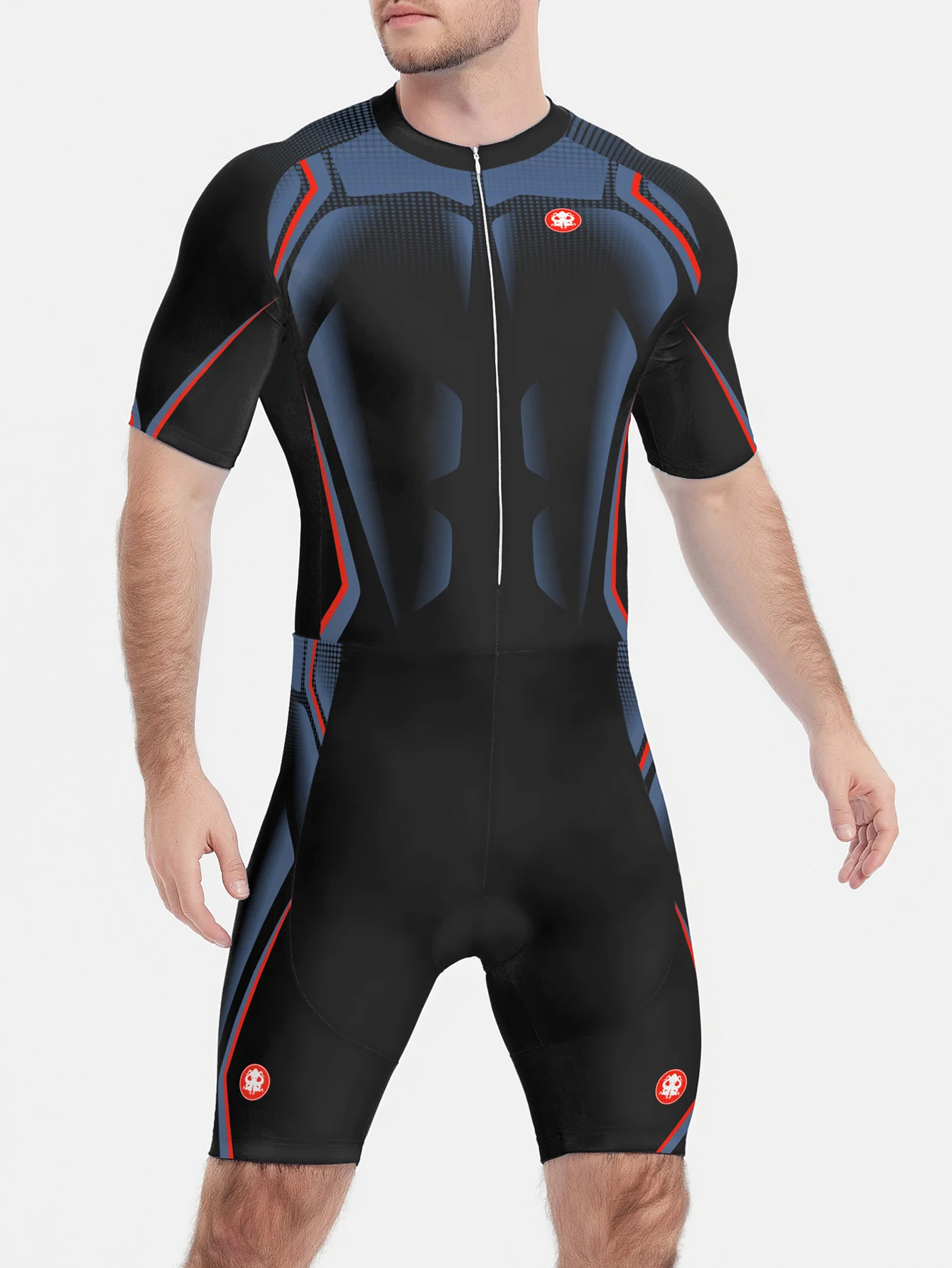 KRAKEN OCTOPUS gradient cycling bodysuit spandex quick drying cycling jumpsuit with three back pockets men's triathlon set