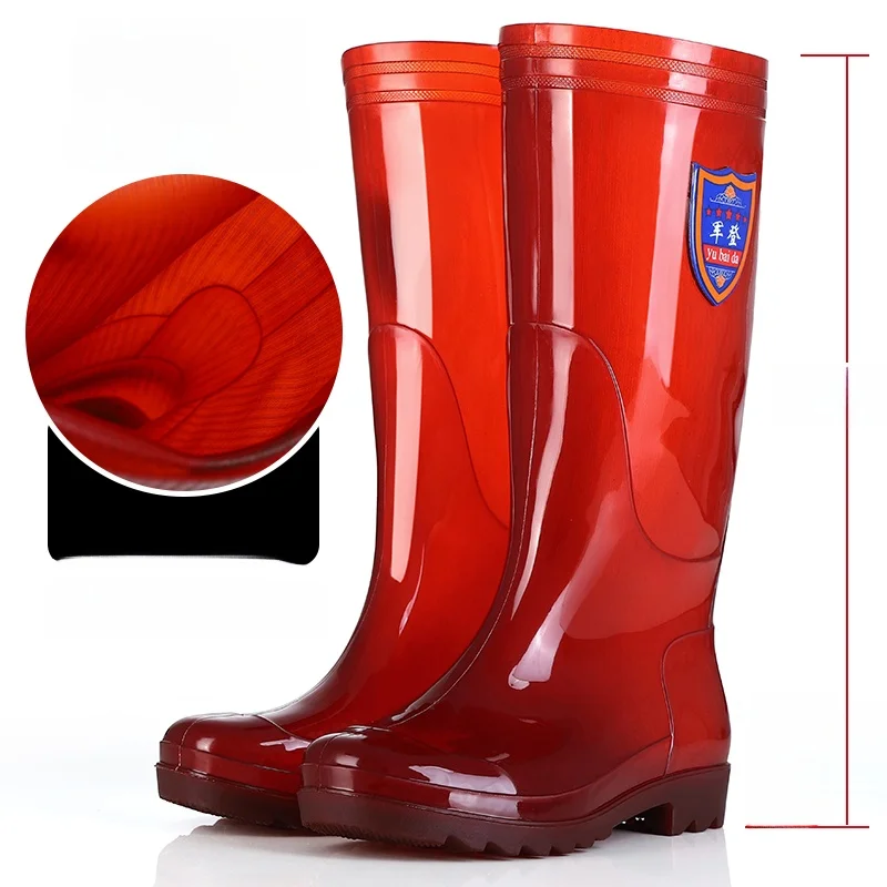 

Youth And Middle-aged Men's Long Tube Rain Boots No Inner No Mesh Military Style Waterproof Anti-slip Quick-drying Anti-odor ...