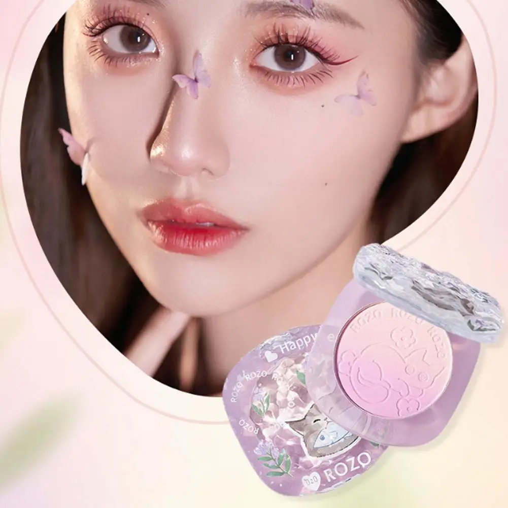 Cute Blusher Two-tone Gradient Powder Blusher Dish Face Blusher Matte Natural Cheek Tint Face Pink Red Face Blush Powder