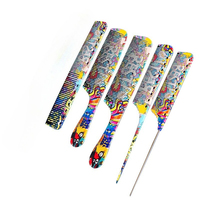 5Pcs/Set Water Transfer Professional Hair Comb Barber Hairdressing Hair Cutting Brush Anti-static Tangle Salon Hair Care Styling