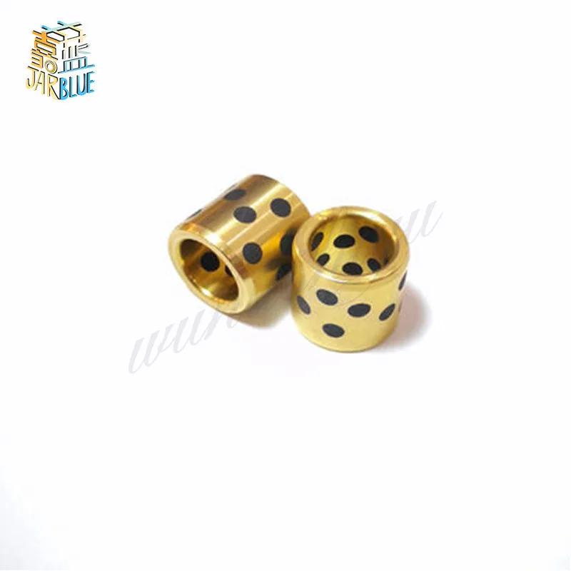 1pcs ID 18mm OD 24mm JDB inlay graphite bearing wear-resistant bush brass sets self-lubricating oil bushing 10mm-40mm length