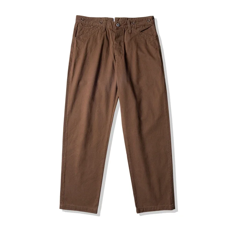 Red Tornado Retro Casual Chino Vintage pantaloni da uomo pantaloni a gamba dritta a vita alta