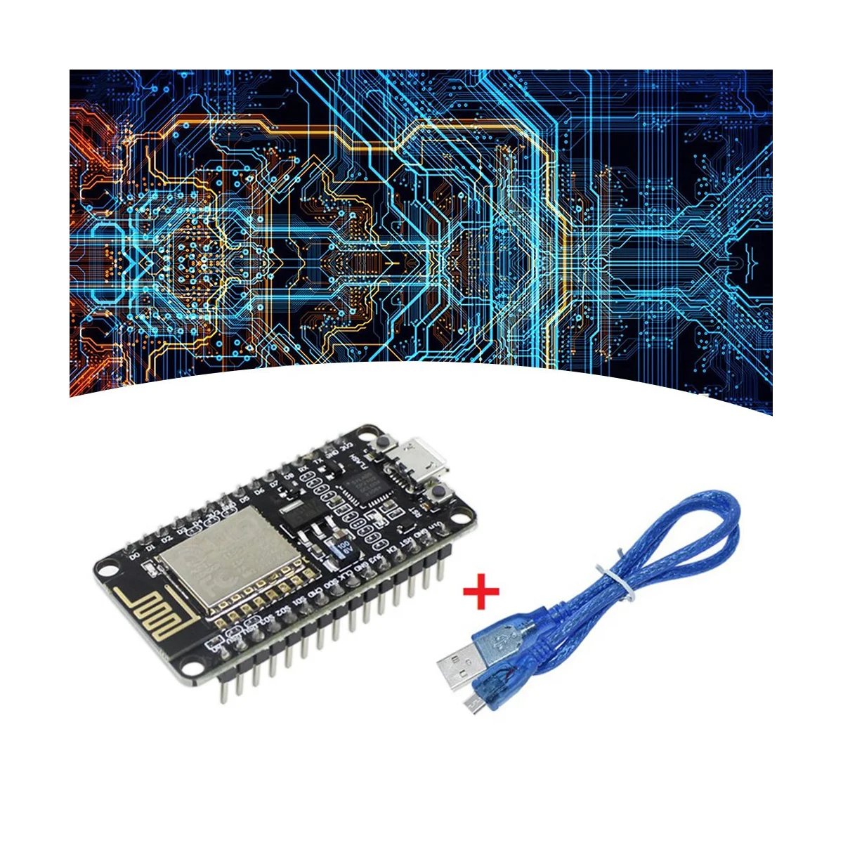 사물 인터넷 와이파이 개발 보드, USB 케이블 ESP-12E MCU ESP8266 Nodecu Lua V3 개발 보드, ESP8266 CP2102