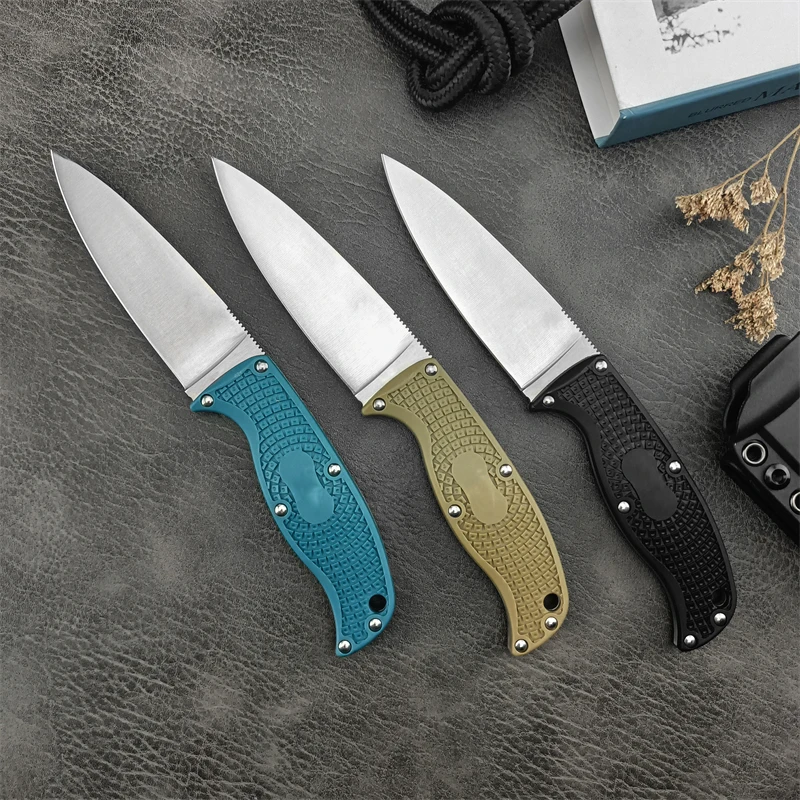 C39 multi-color fixed knife, vegetable cutting and fishing kitchen, tactical hunting nylon fiber handle straight knife