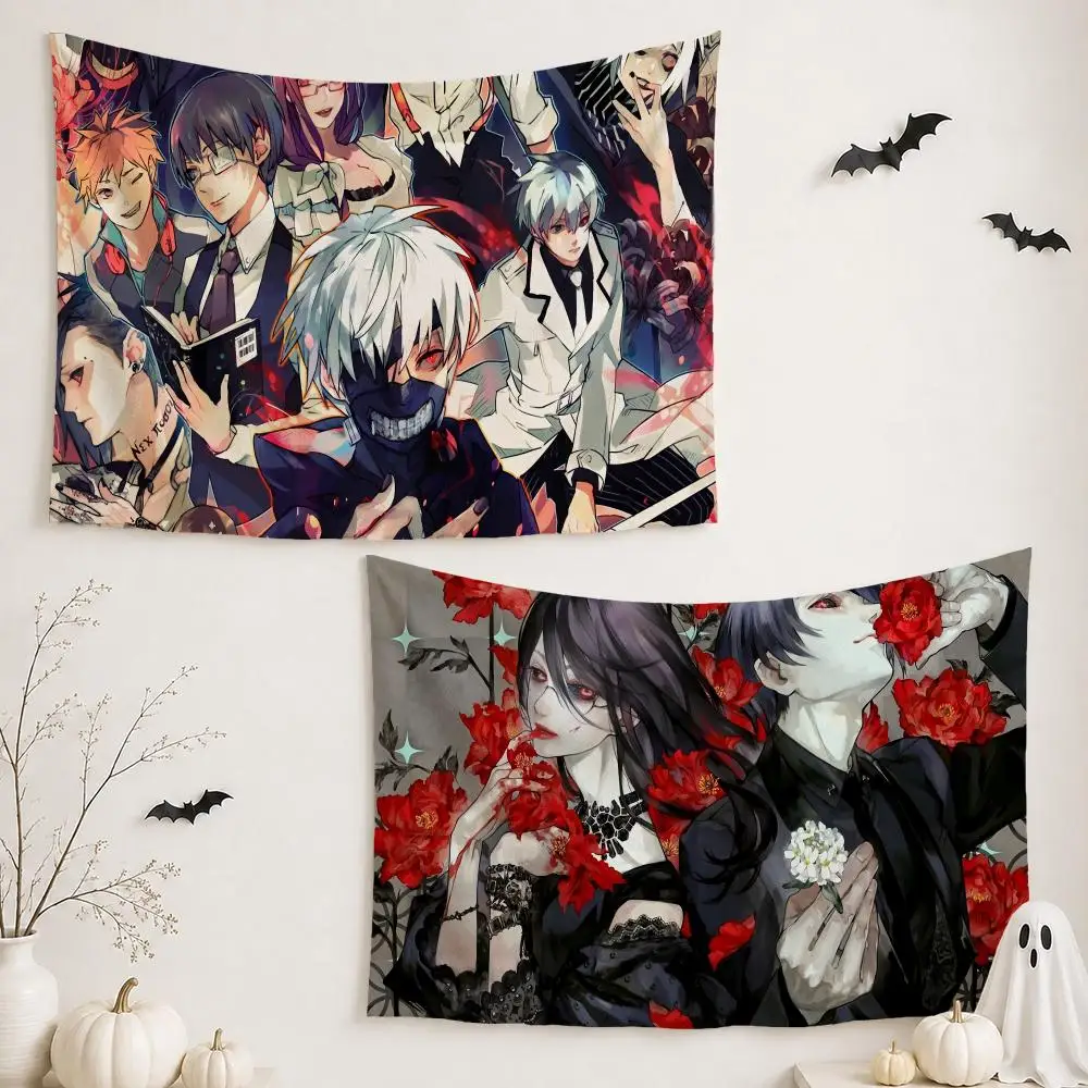 Anime T-Tokyo Ghoul				 Tapestry Wall Hanging Tapestry Aesthetic Room Decor Banners for Bedroom Living Room Outdoor Party