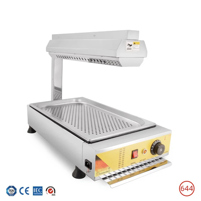Armário de aquecimento elétrico comercial NP-644 filtro de óleo de isolamento de aquecimento de alimentos armário de exibição de mesa palitos de massa frita alimentos