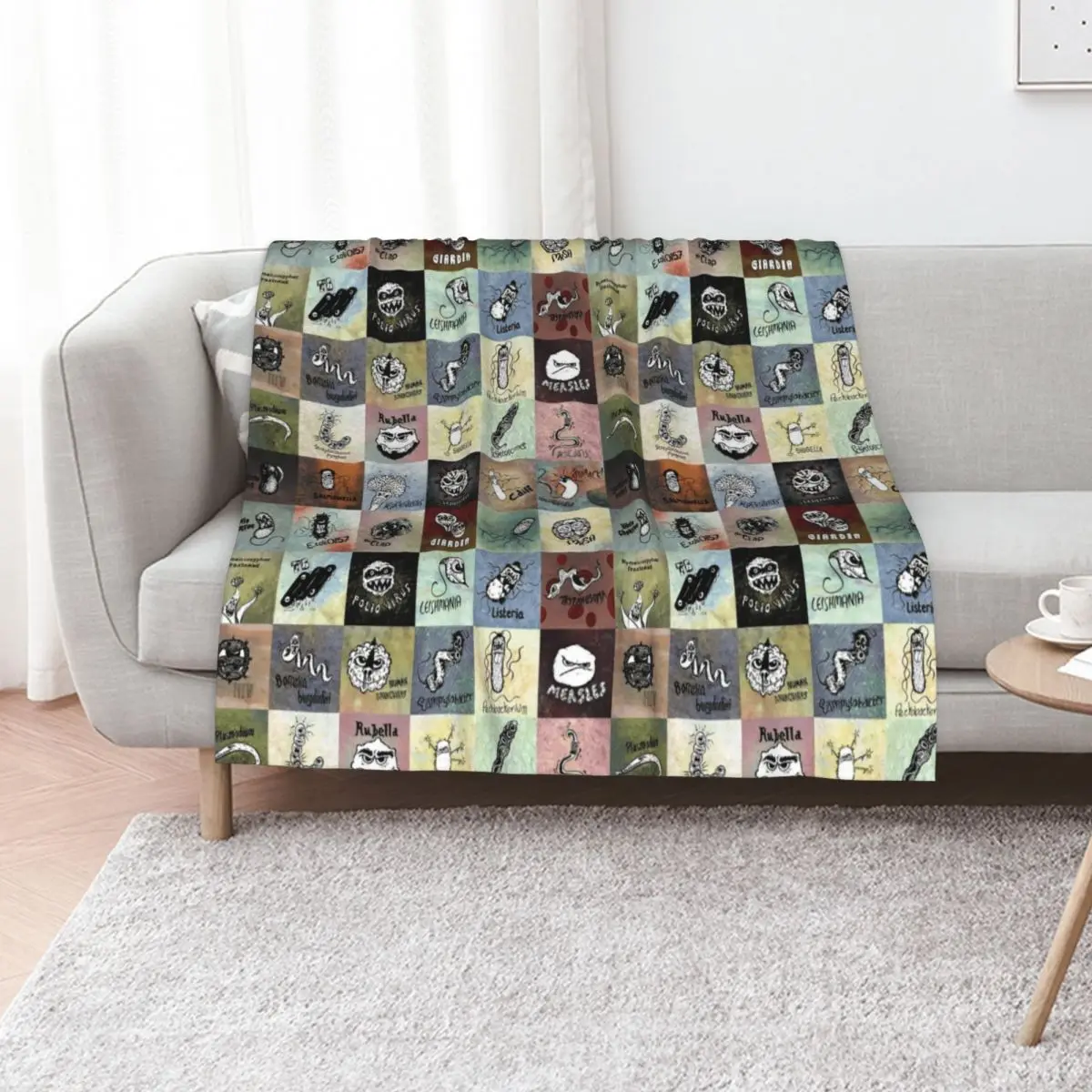 Pathogens - gotta catch them all? Throw Blanket Sofa Summer for sofa Single Personalized Gift Furry Blankets